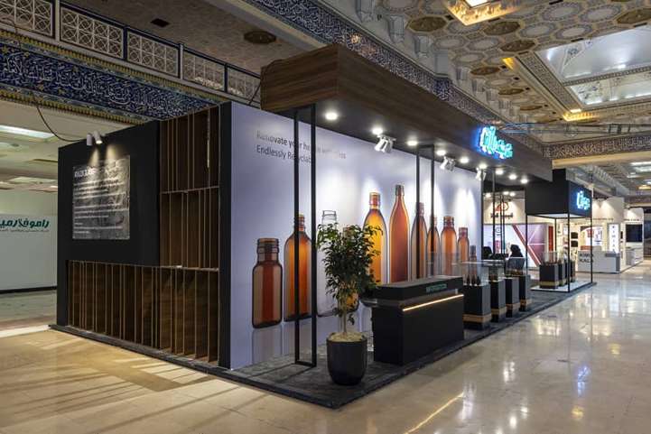 غرفه شرکت شیشه رازی نمایشگاه ایران فارما 1404